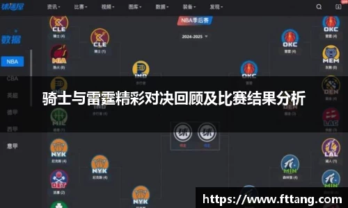 金年会骑士与雷霆精彩对决回顾及比赛结果分析
